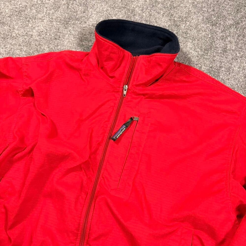 vintage 90s patagonia shelled synchilla red full zip bomber jacket